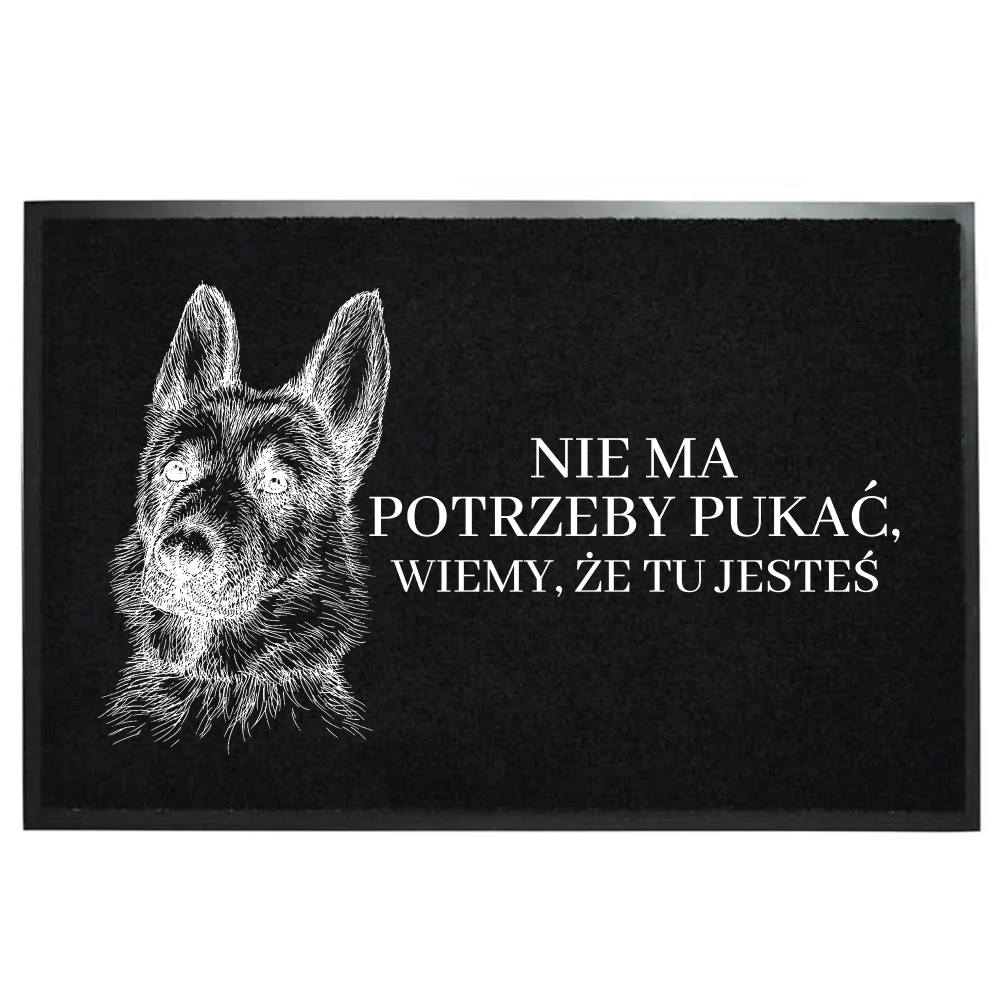 Černá Vstupní Rohožka Pod Dveře Nápis – Víme, Že Jste