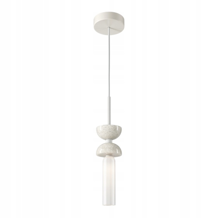 Lampa Wisząca Marmurowa Kyoto 1xG9 28W Biała Szklana Maytoni