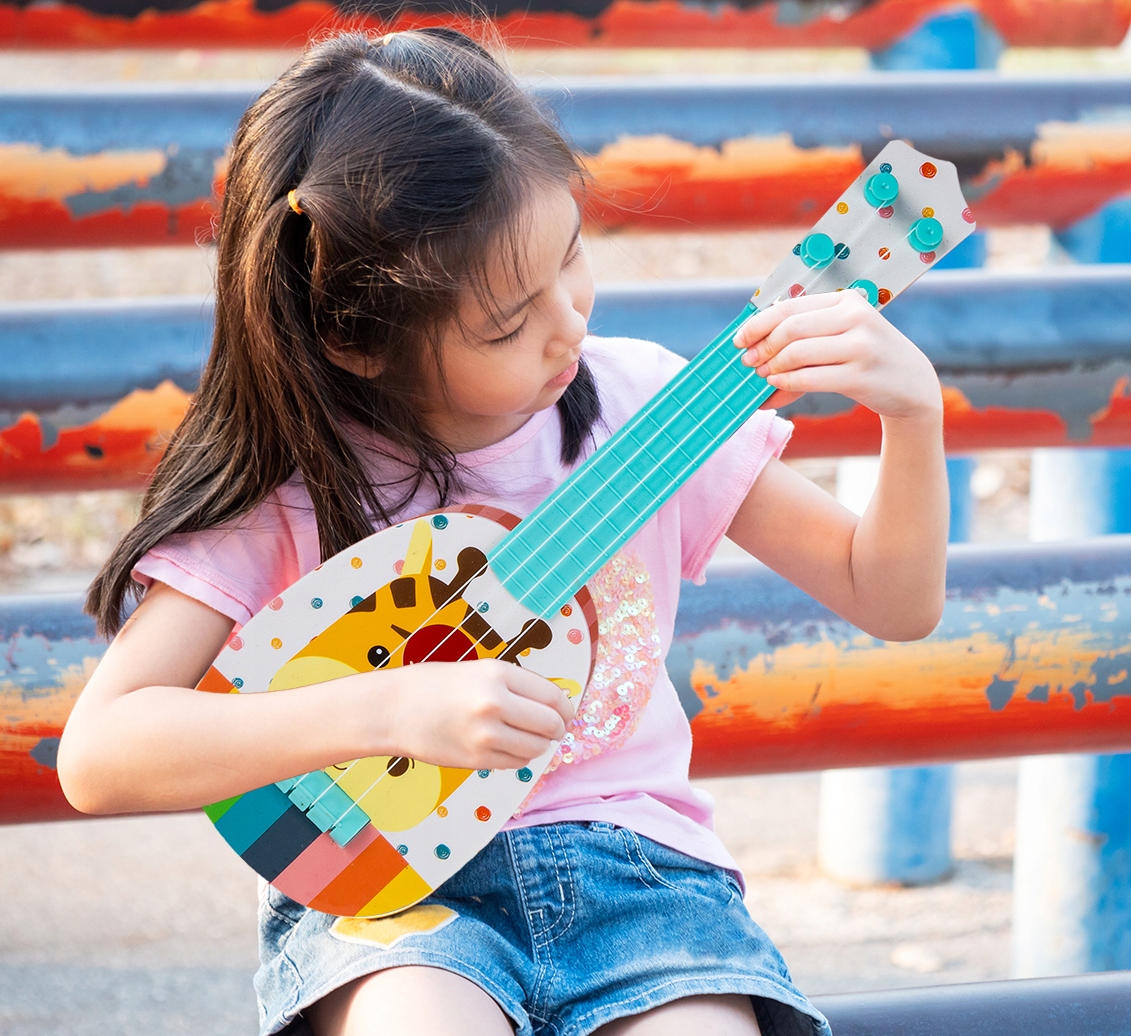 DĚTSKÁ KYTARA UKULELE 36 CM NÁSTROJOVÁ KYTARA Plast