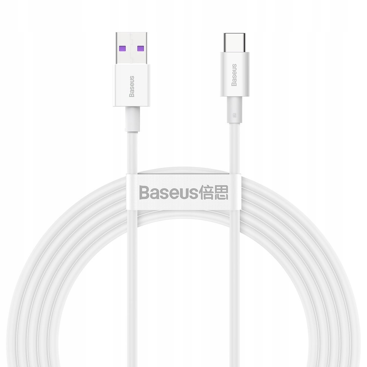 Kabel Przewód USB do USB-C Baseus 66W 6A 2m Biały