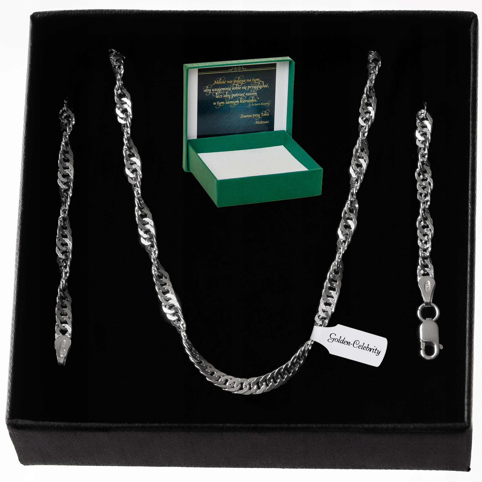 

Srebrny Łańcuszek Singapur 50cm/3mm pr 925