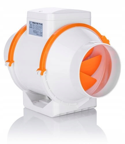Wentylator kanałowy TT125 125mm 280m3/h silent 28-37dB kabel 2 bieg