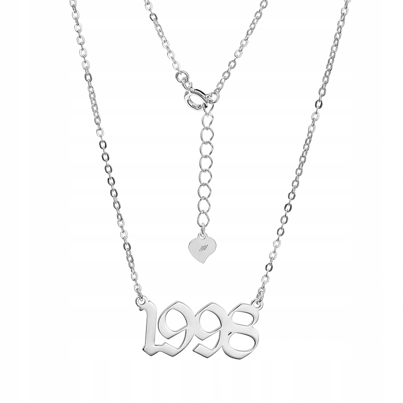 Stříbrný náhrdelník Ag 925 s datem narození 1998