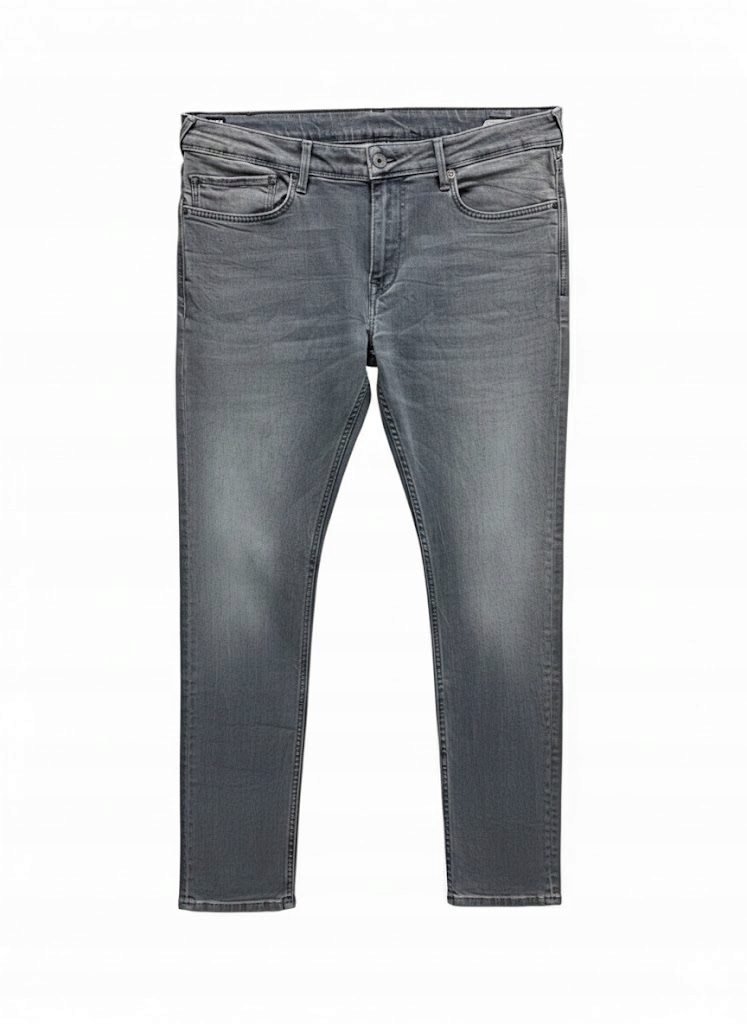Pepe Jeans Šedé Džíny S Oděrkami Bavlna Elastan 36/32 Xqe