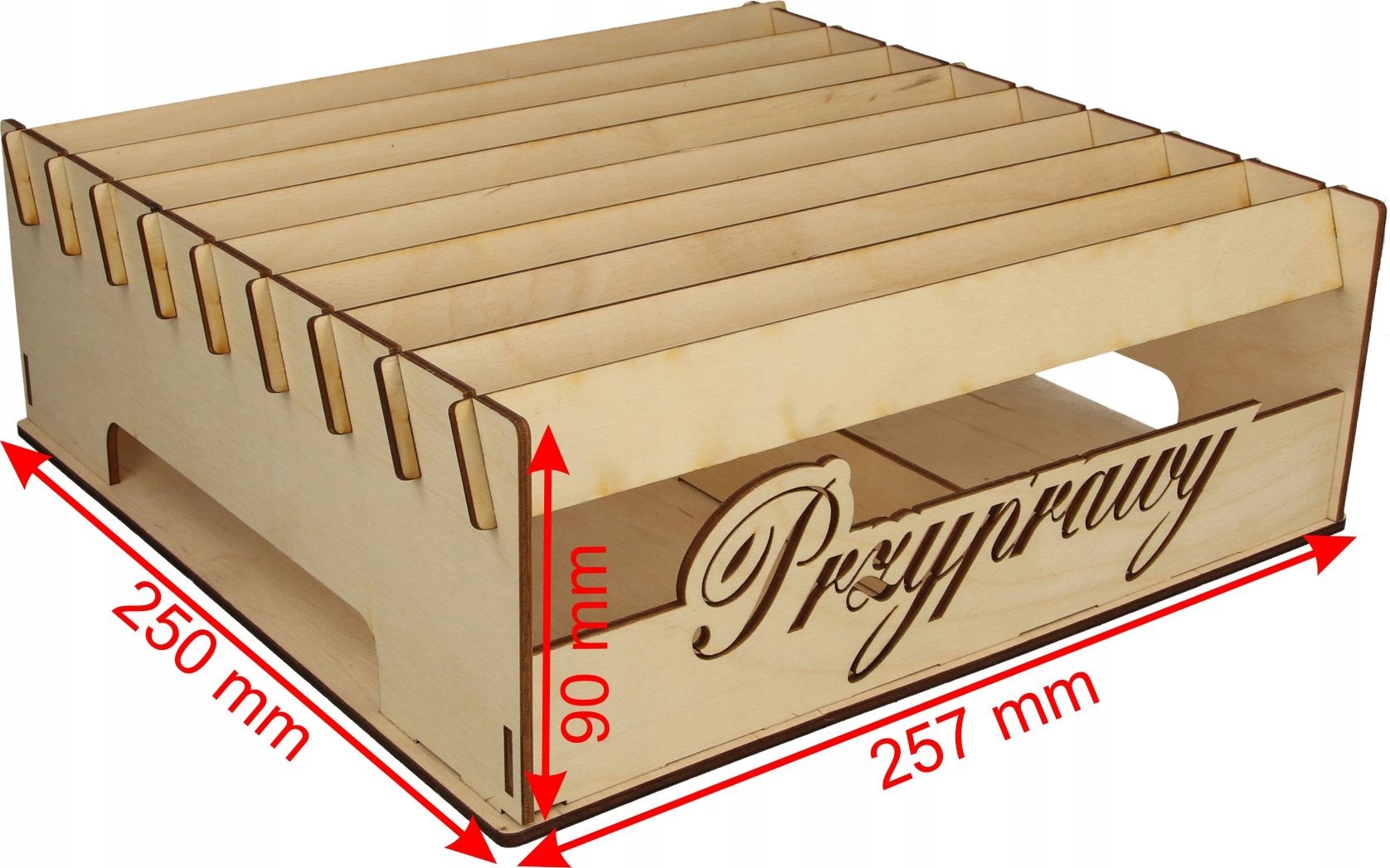 

Drewniany Pojemnik Organizer Przyprawy Przyprawnik