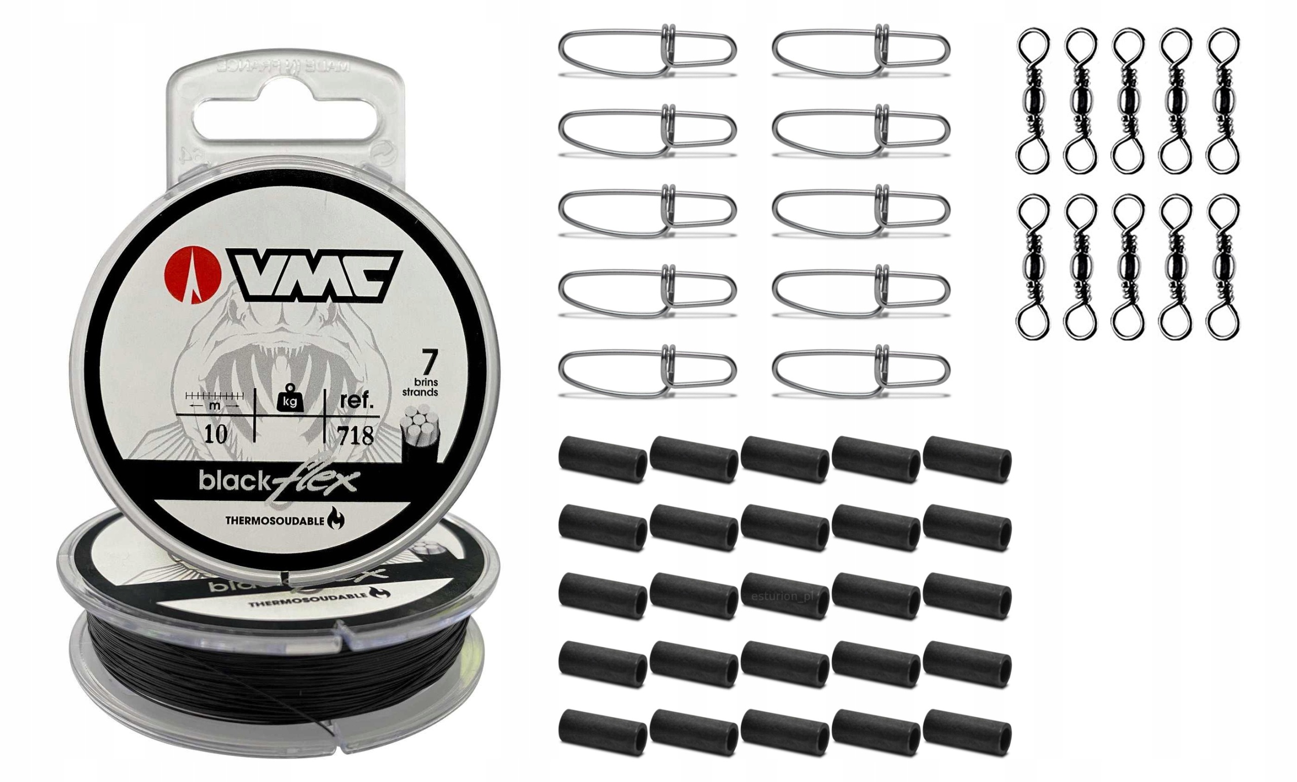 Przypony Spinningowe Komplet VMC 0,48mm 10m 7kg