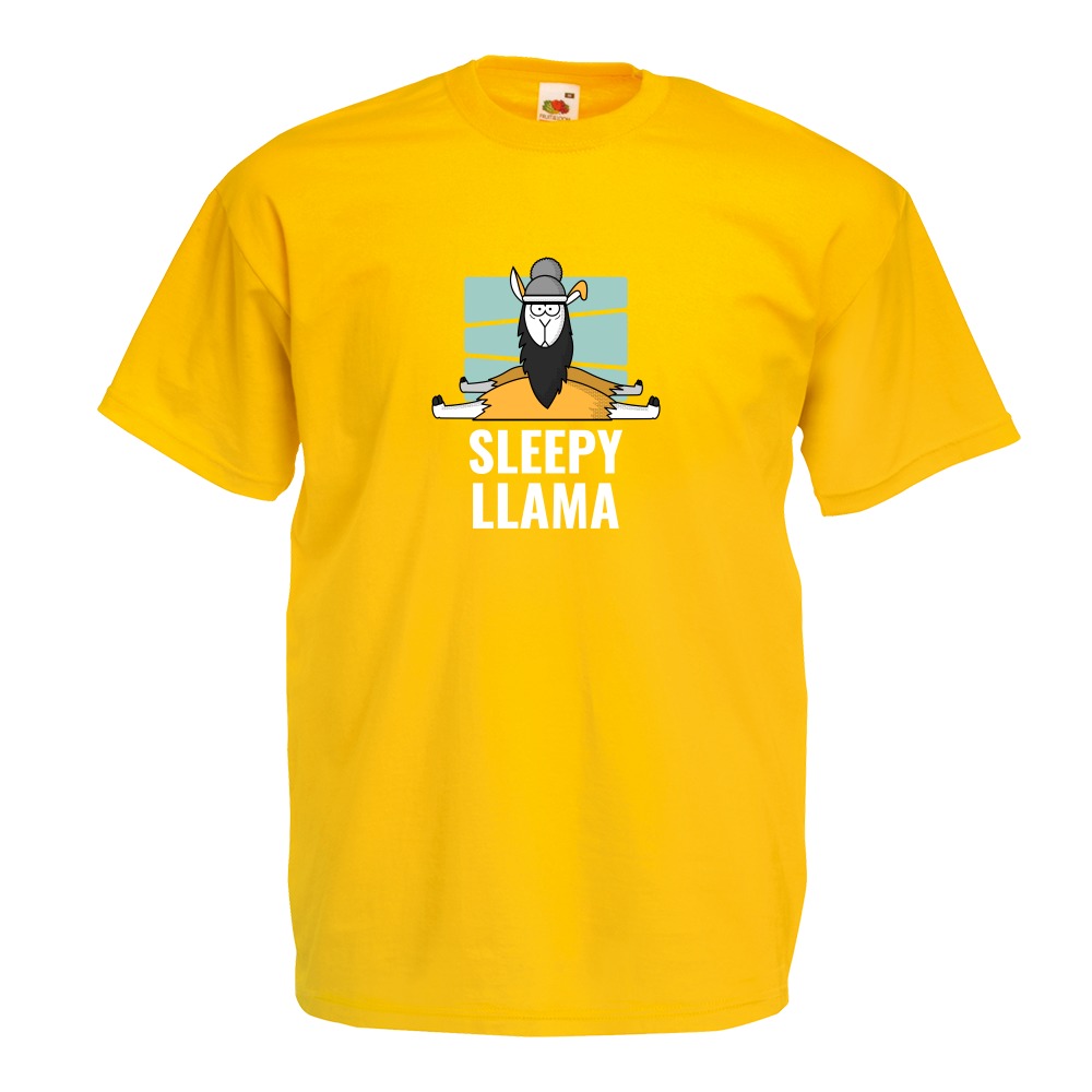

Koszulka sleepy llama lama M żółta