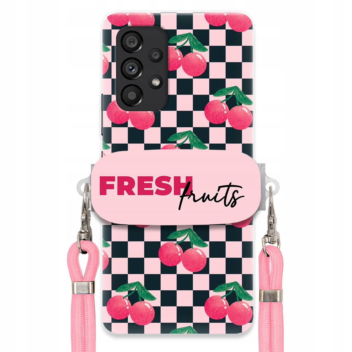 Puzdro pre Samsung M53 5G Crossbody vodítko držiak šachovnice Fresh Fruits