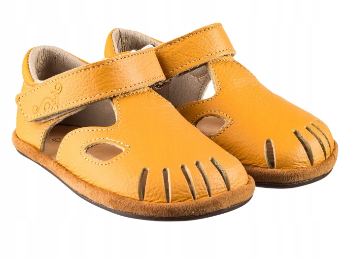 Sandałki Dziecięce Barefoot Magical Shoes Lilo Carrot Pomarańczowe R.23