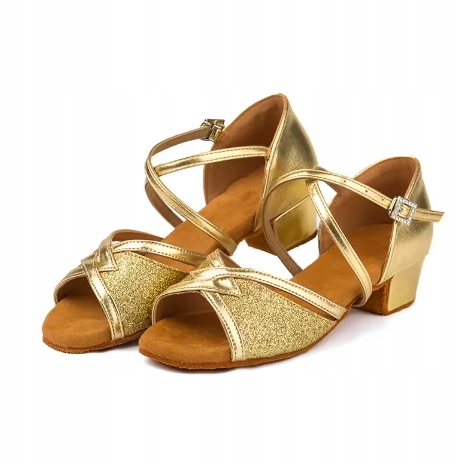 Buty Do Tańca R 30 Latino 19,5 CM Dziewczęce Złote 387