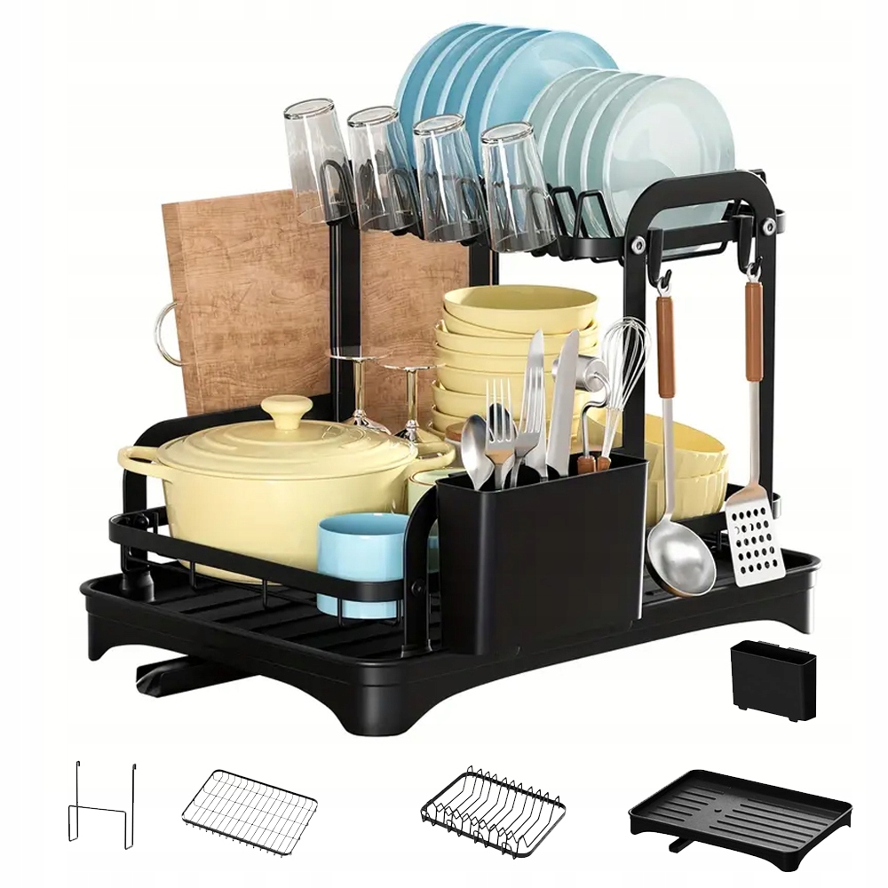 Levně Odkapávač Na Nádobí Kovový Multifunkční Odkapávač Kuchyňský Organizér