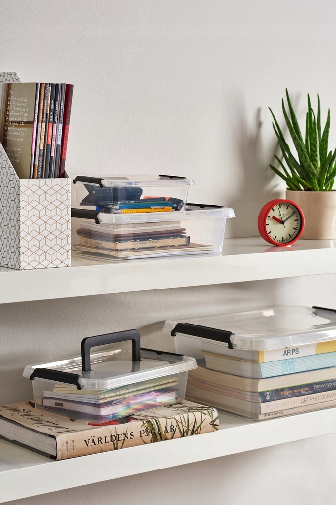 MOXOM - Pudełko - Pojemnik - Organizer + Pokrywka - SimpleStore - 6 L Marka Moxom