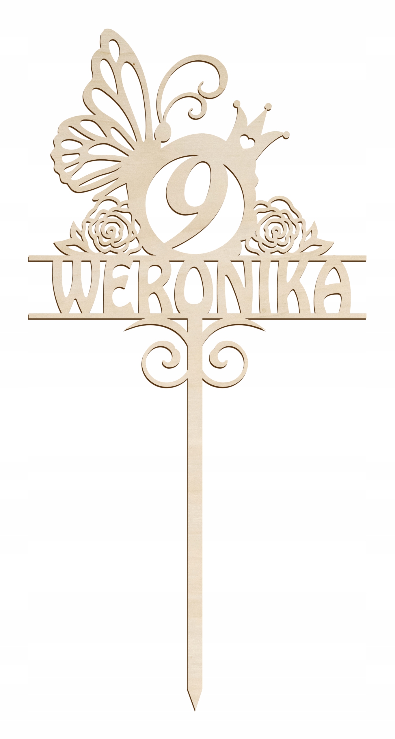 

Topper Urodzinowy Dla Dziewczynki Motyl Drewniany