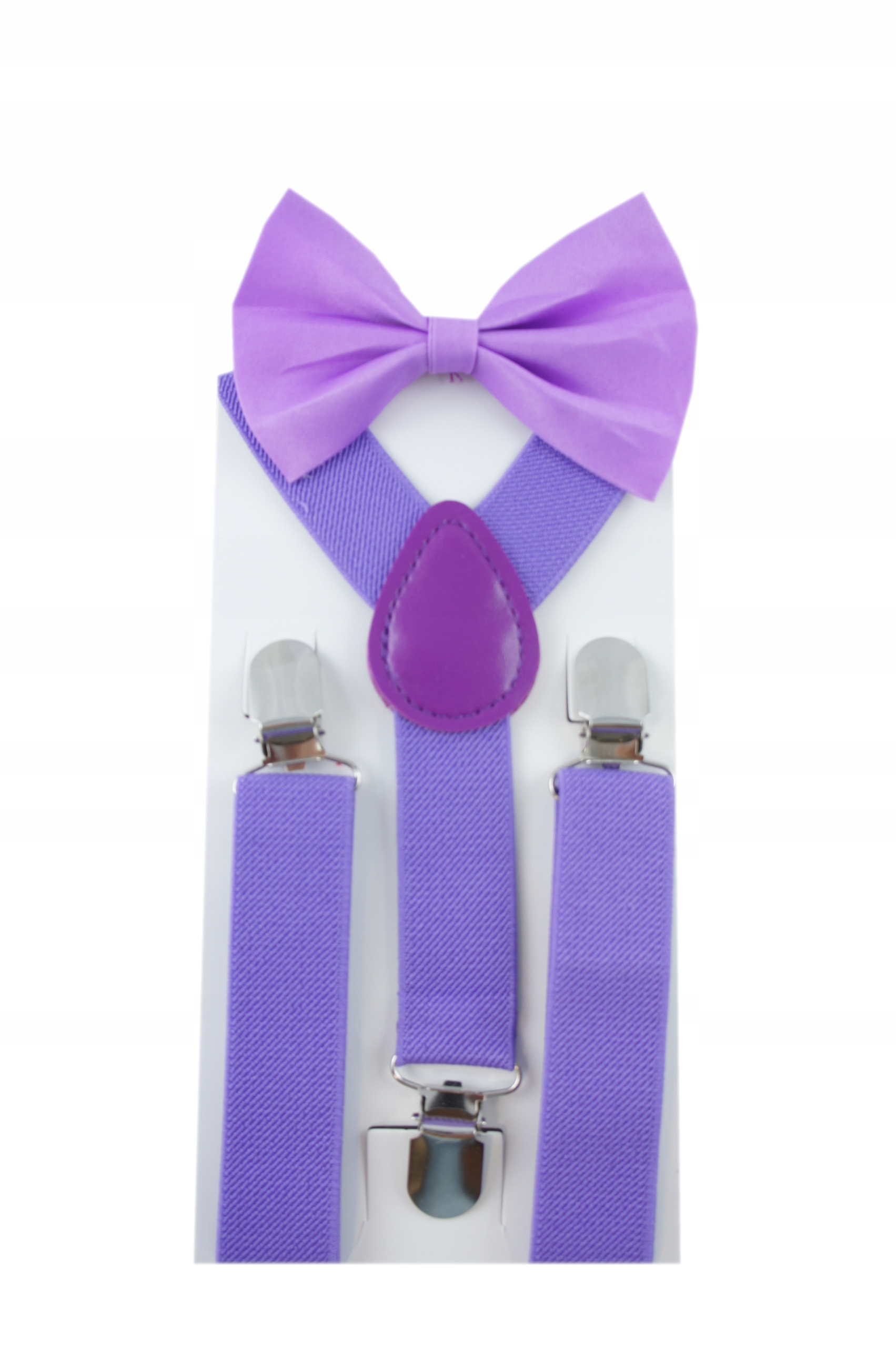 Szelki i muszka dla chłopca ROZM. UNI 3-8 lat fioletowa wrzosowa lawendowy