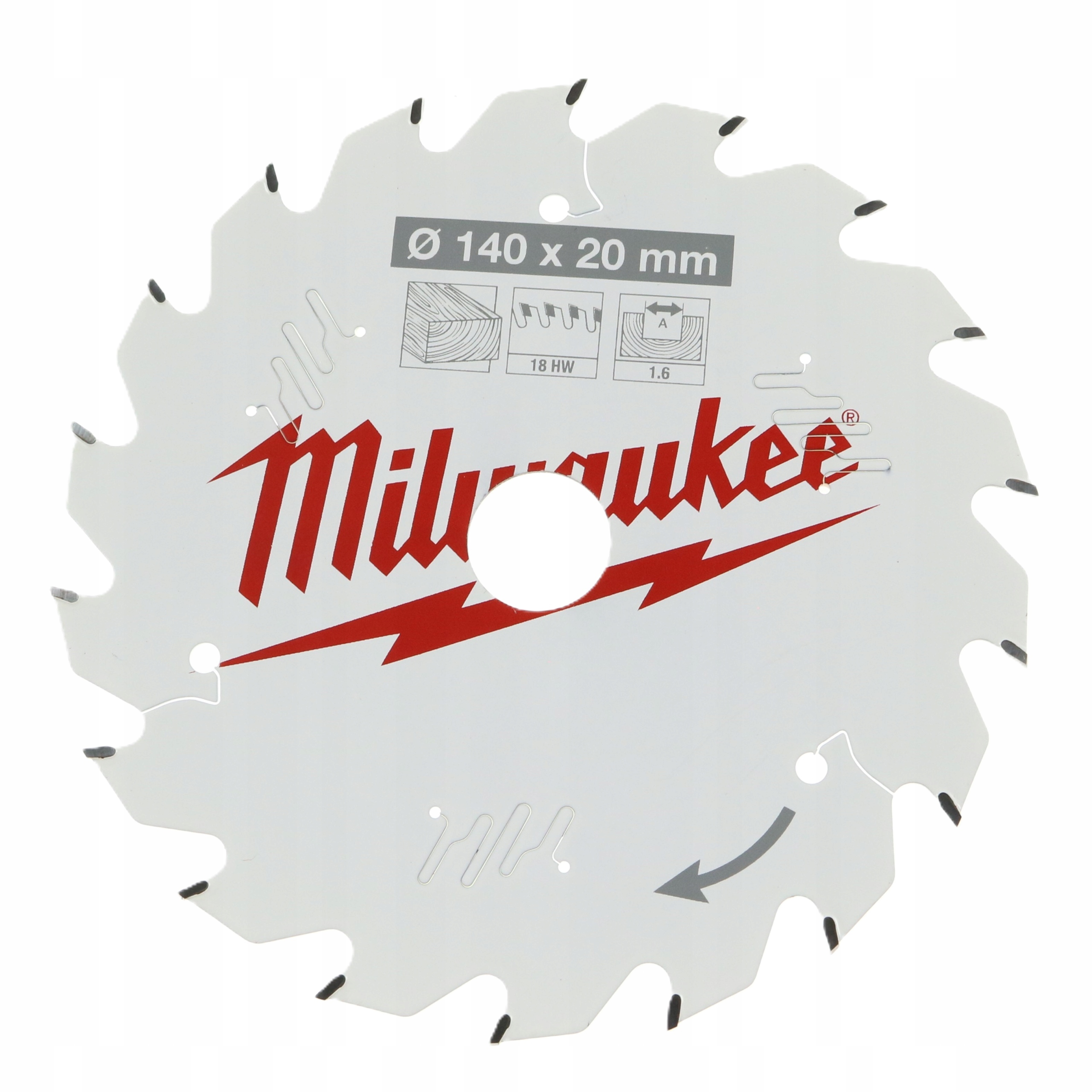 Tarcza Widiowa Do Drewna 140x20x1.6x18T Pilarka Milwaukee 4932471310