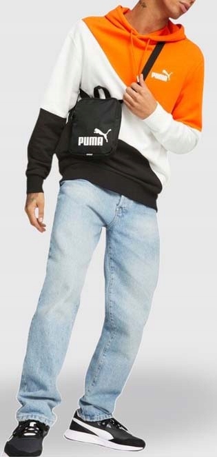 TOREBKA LISTONOSZKA PUMA SASZETKA SPORTOWA CZARNA WODOODPORNA Wzór dominujący logo