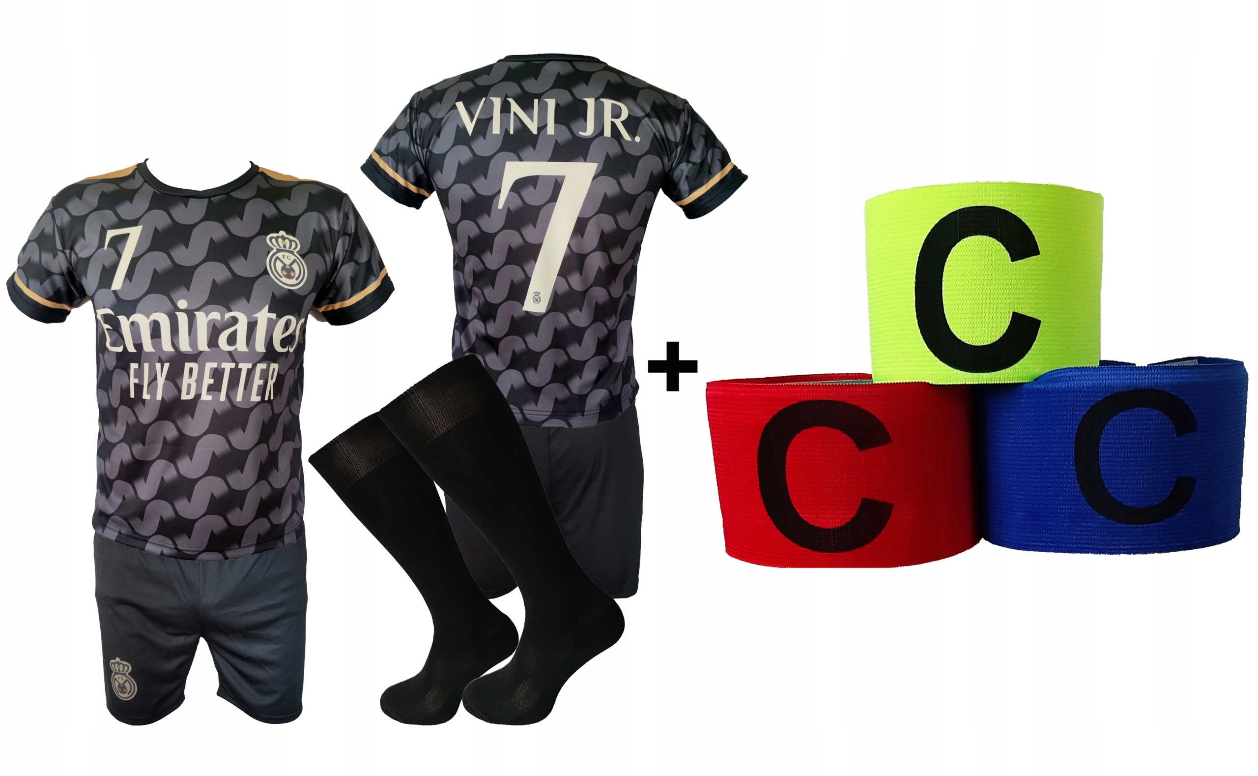 Vini Jr komplet strój piłkarski Madryt r 128