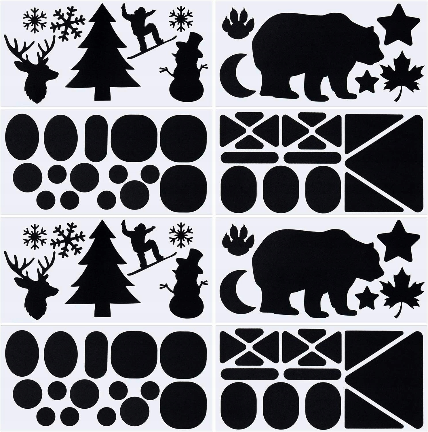 8ARK ŁATKI SAMOPRZYLEPNE 10X20CM PRANIE CZARNY ODZIEŻ TORBY