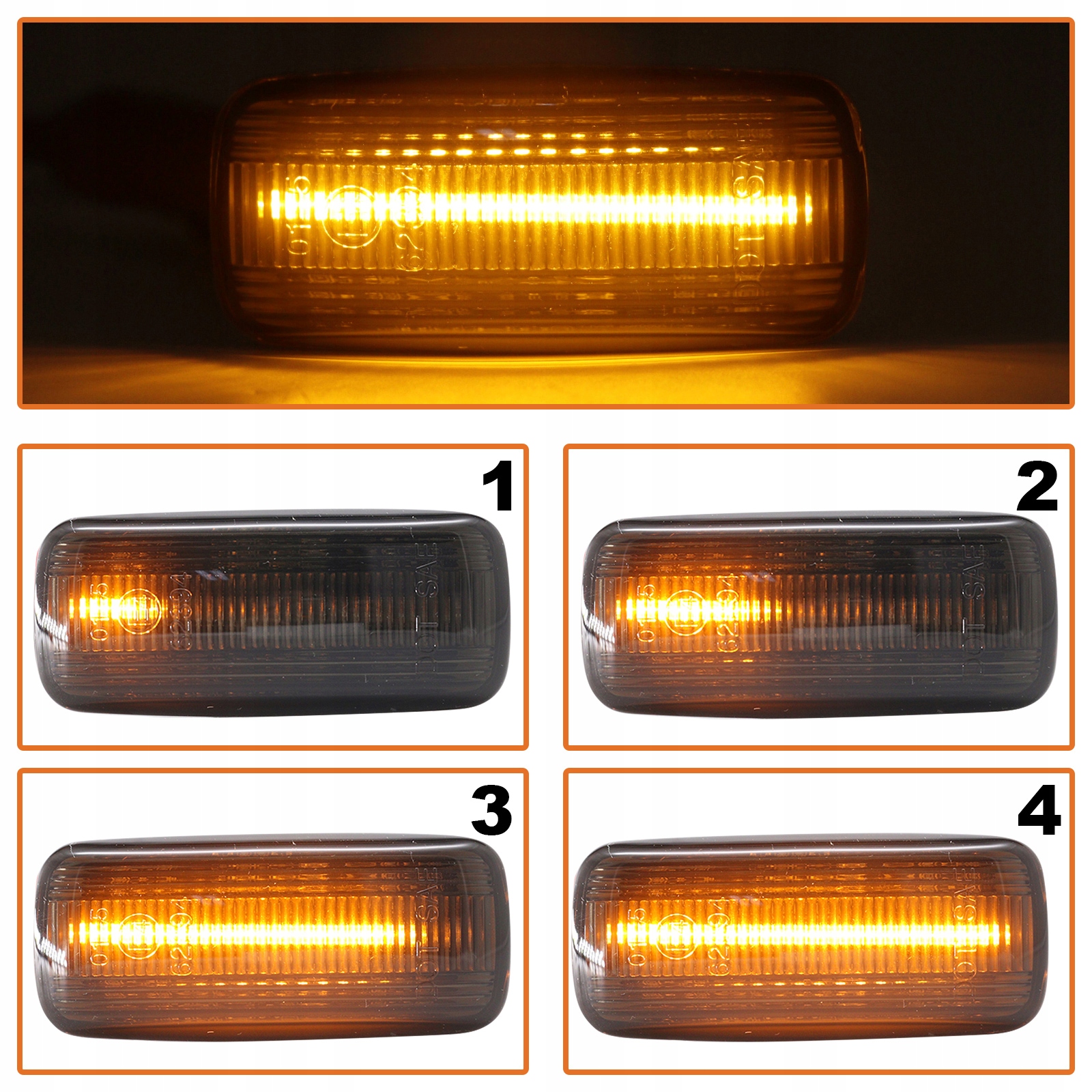 KIERUNKOWSKAZY DYNAMICZNE LED do AUDI A6 C5 A8 4D Typ samochodu Samochody osobowe