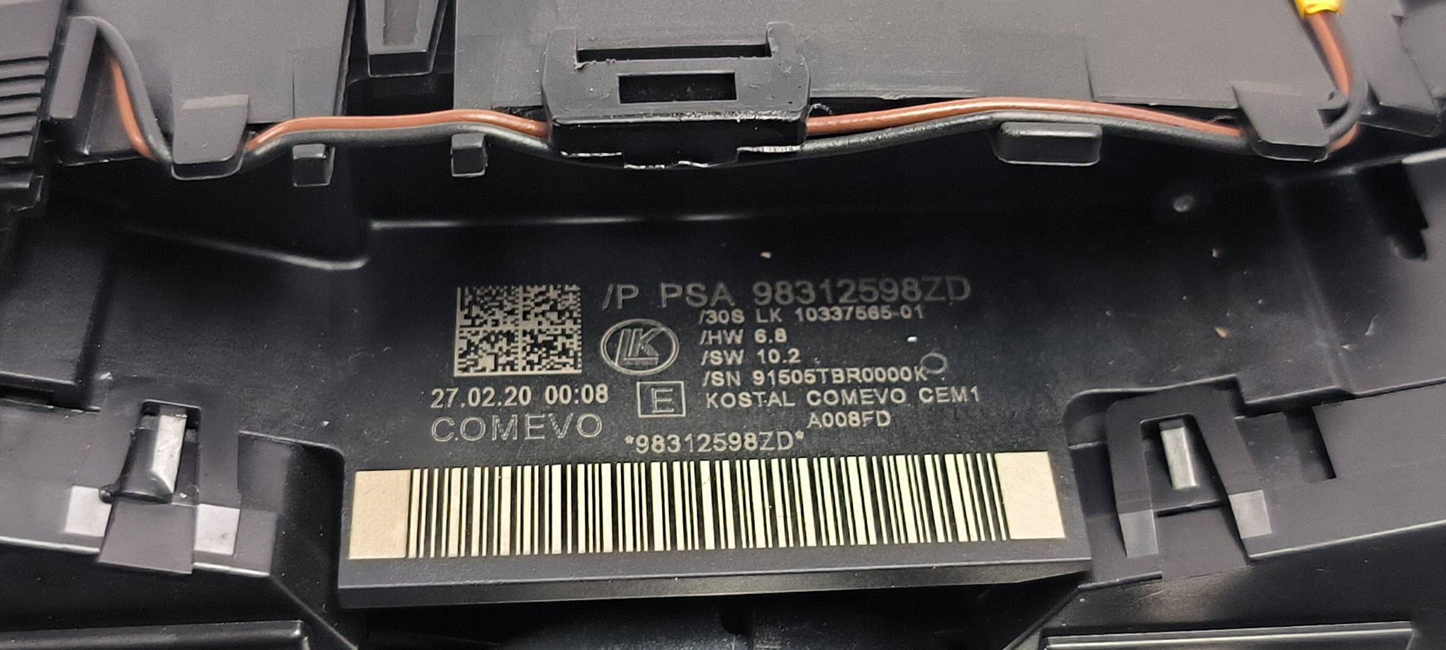DEVIO LUCI TERGICRISTALLO TERGI 98312598ZD PEUGEOT 508 II