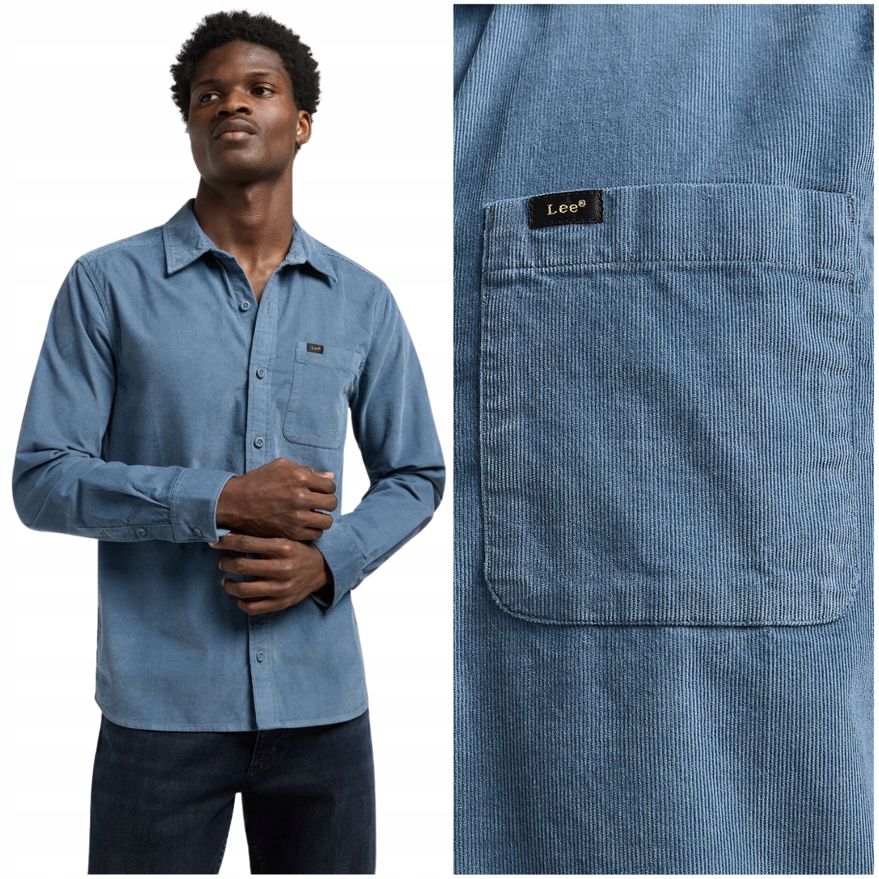 Lee Leesure Shirt Vintage Blue bavlněná pánská košile M