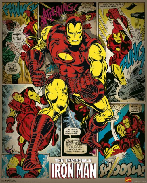 Marvel Comics - Iron Man Retro - plakat 40x50 cm