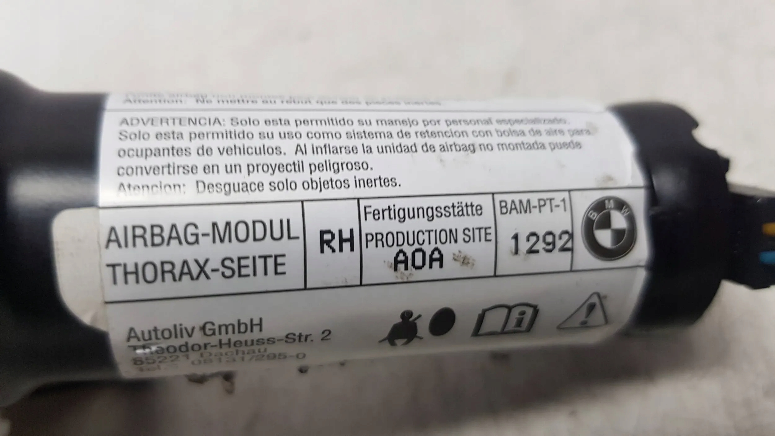 airbag seat airbag right BMW X5 E70 06