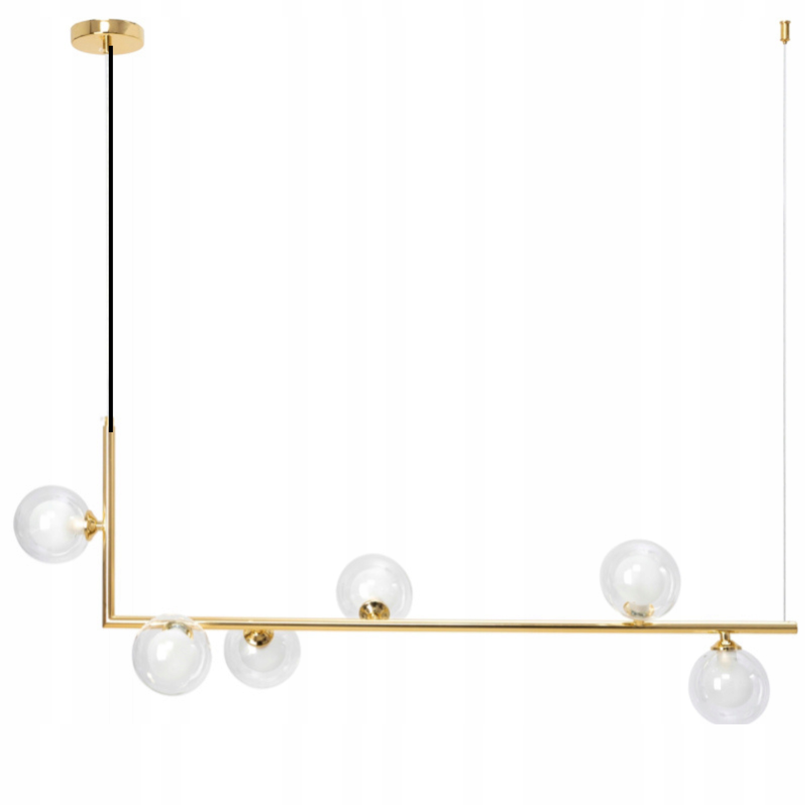 LAMPA WISZĄCA SUFITOWA ŻYRANDOL ZŁOTA KULE LED