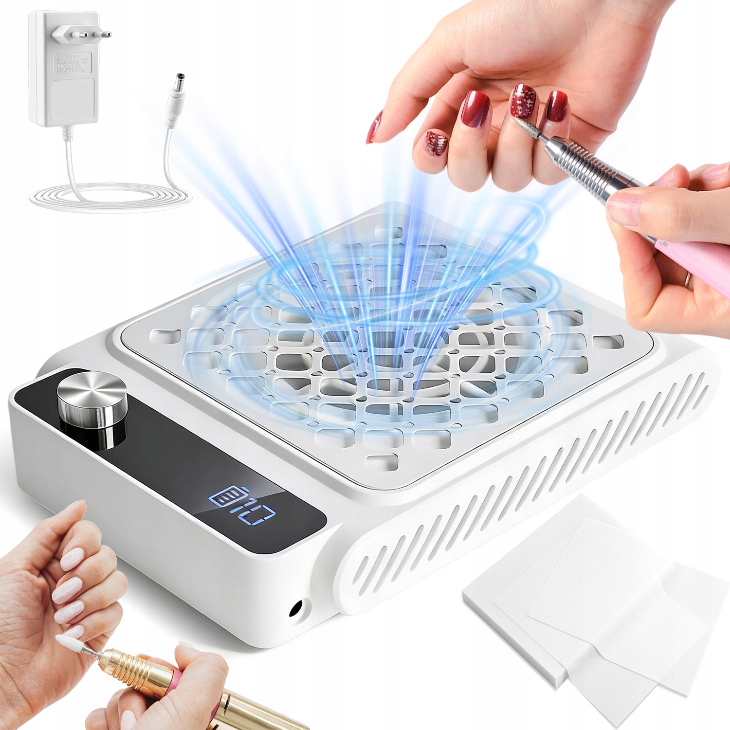Odsávačka Prachu Na Nehty Manikúra Pedikúra Kazetový Bezsáčkový Výkonný