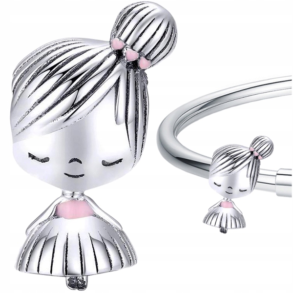 

Charms srebro 925 Dziewczynka zawieszka koralik