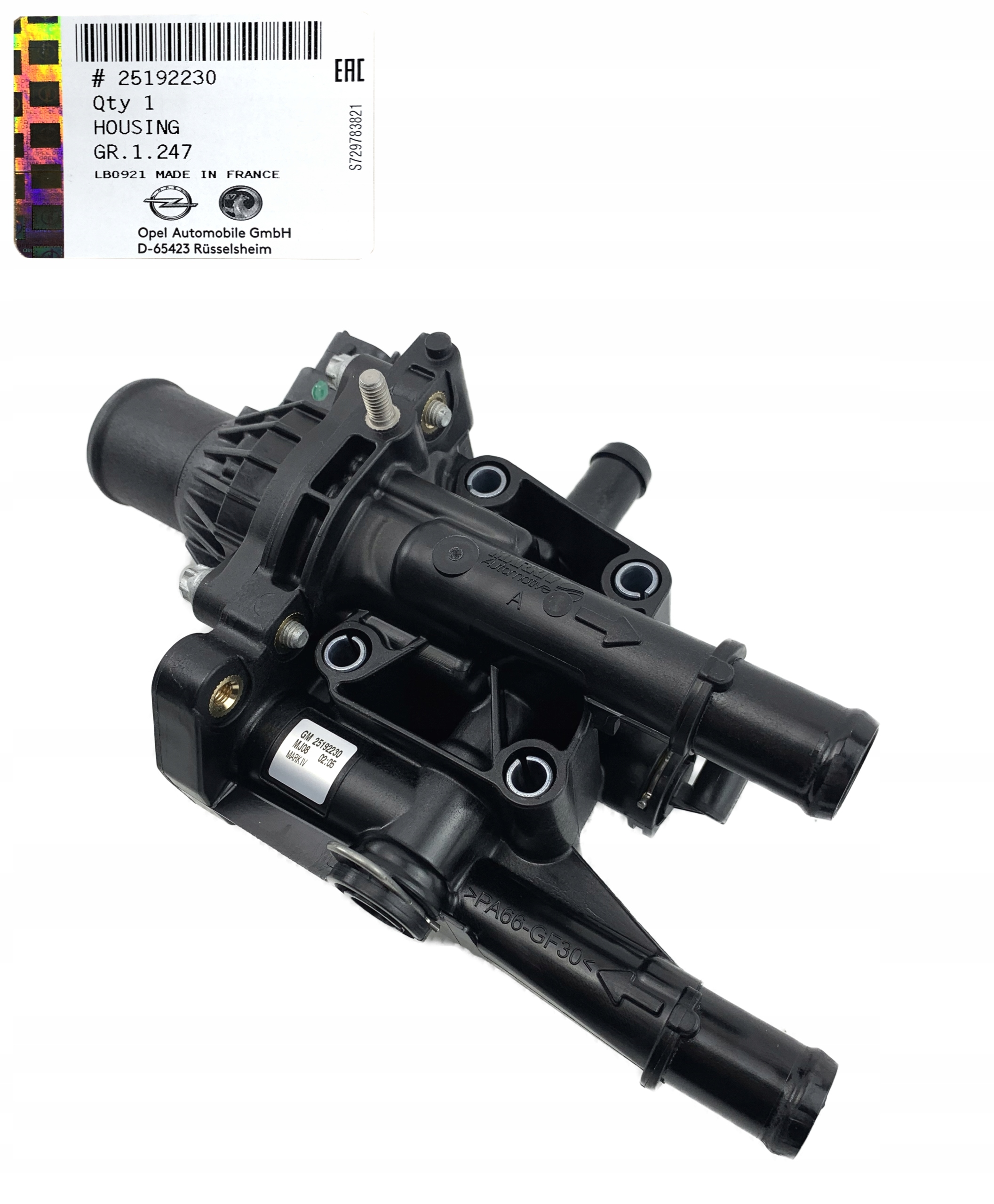 25192230 - КОРПУС КОРПУС ТЕРМОСТАТА OPEL ASTRA H J 1.6 1.8