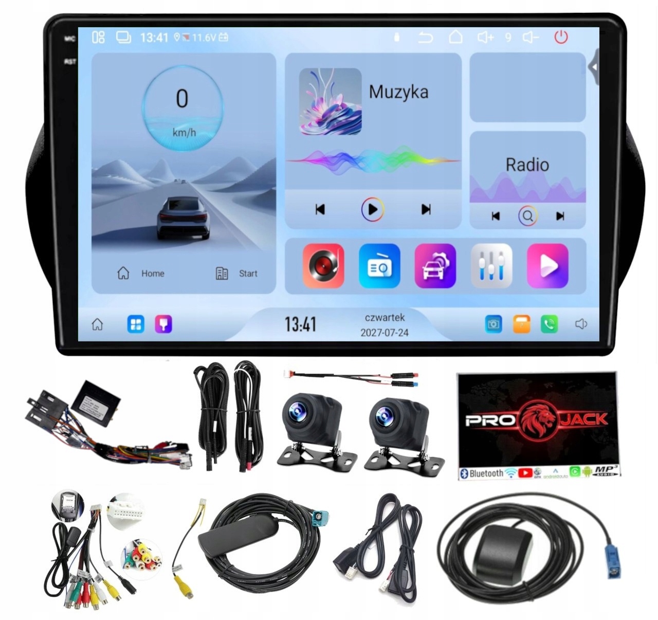 Rádio Navigácia Android Carplay Bt Fiat Fiorino 2008-2017 4GB 64GB Sim