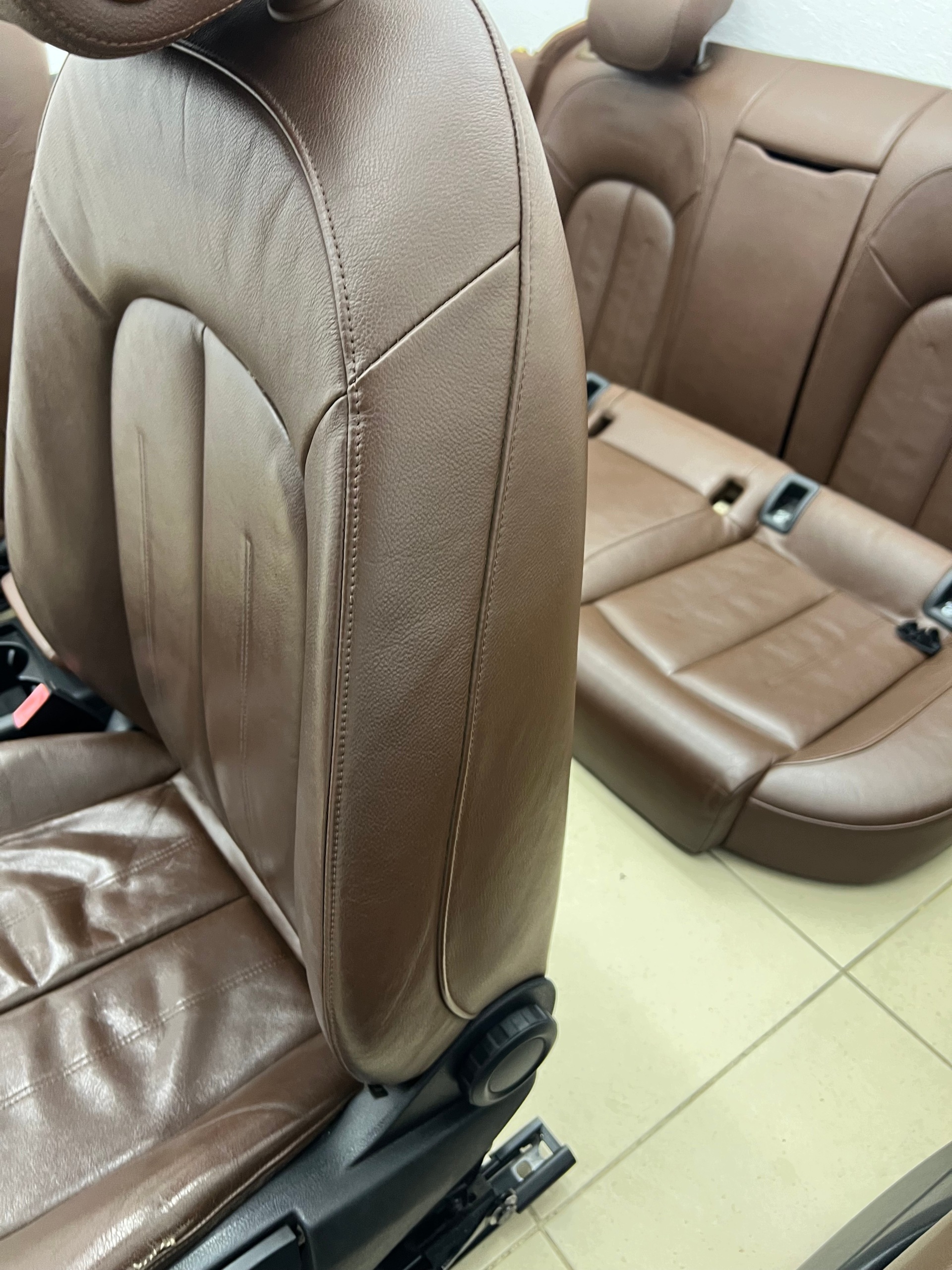 AUDI A7 C7 4G 10-14 seats side KOMPLET leather BRAZOWE GRZANE