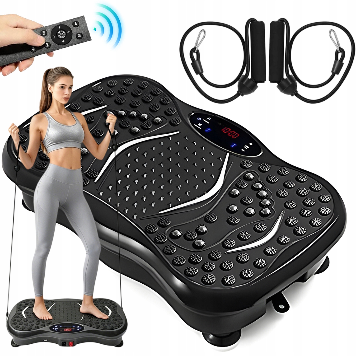 Platforma Wibracyjna Z Głośnik Bluetooth Do Treningu Całego Ciała 200W