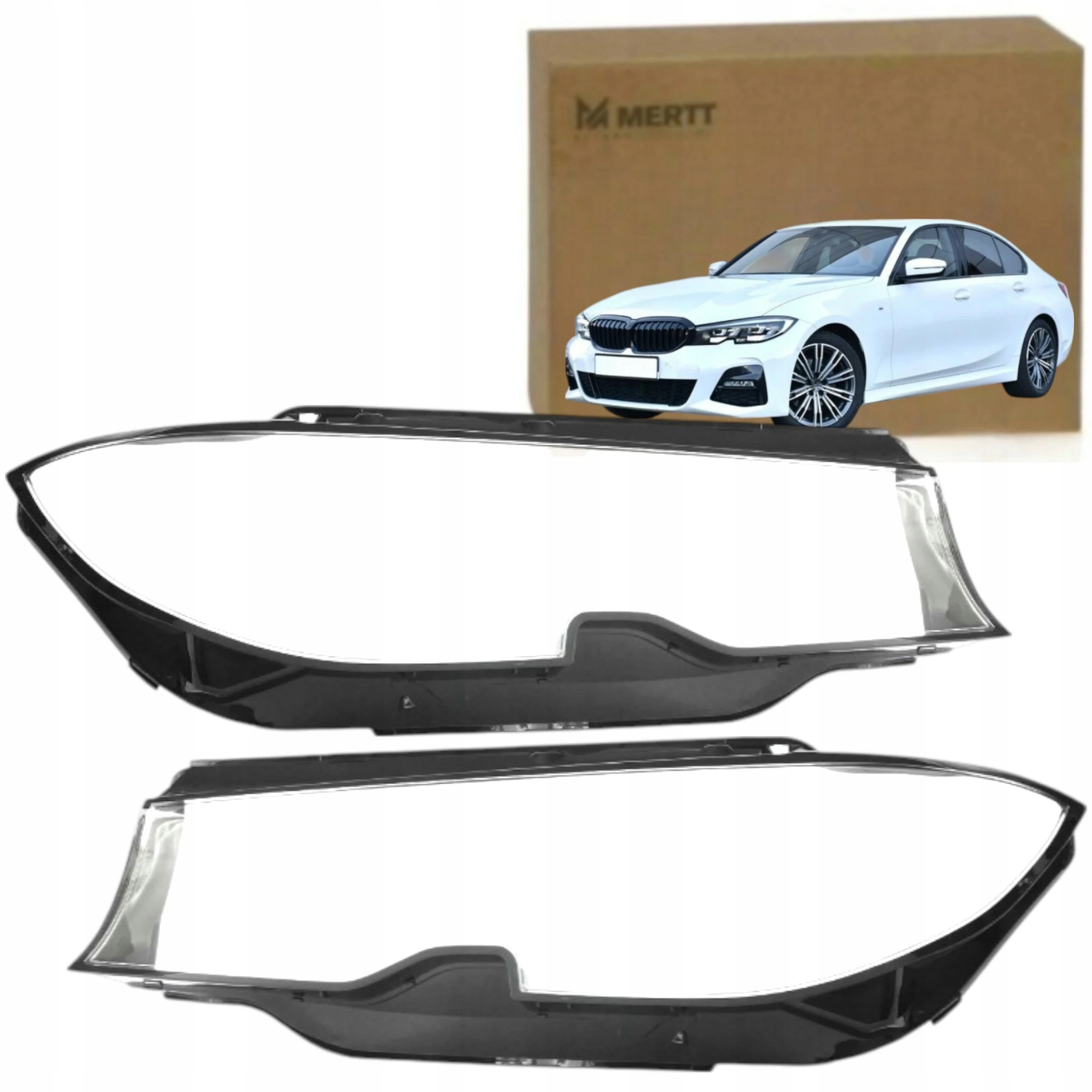 Sada x2 Klosz Pravý Levý sklo světlometu lampa Bmw řady 3 G20 G21 18-22