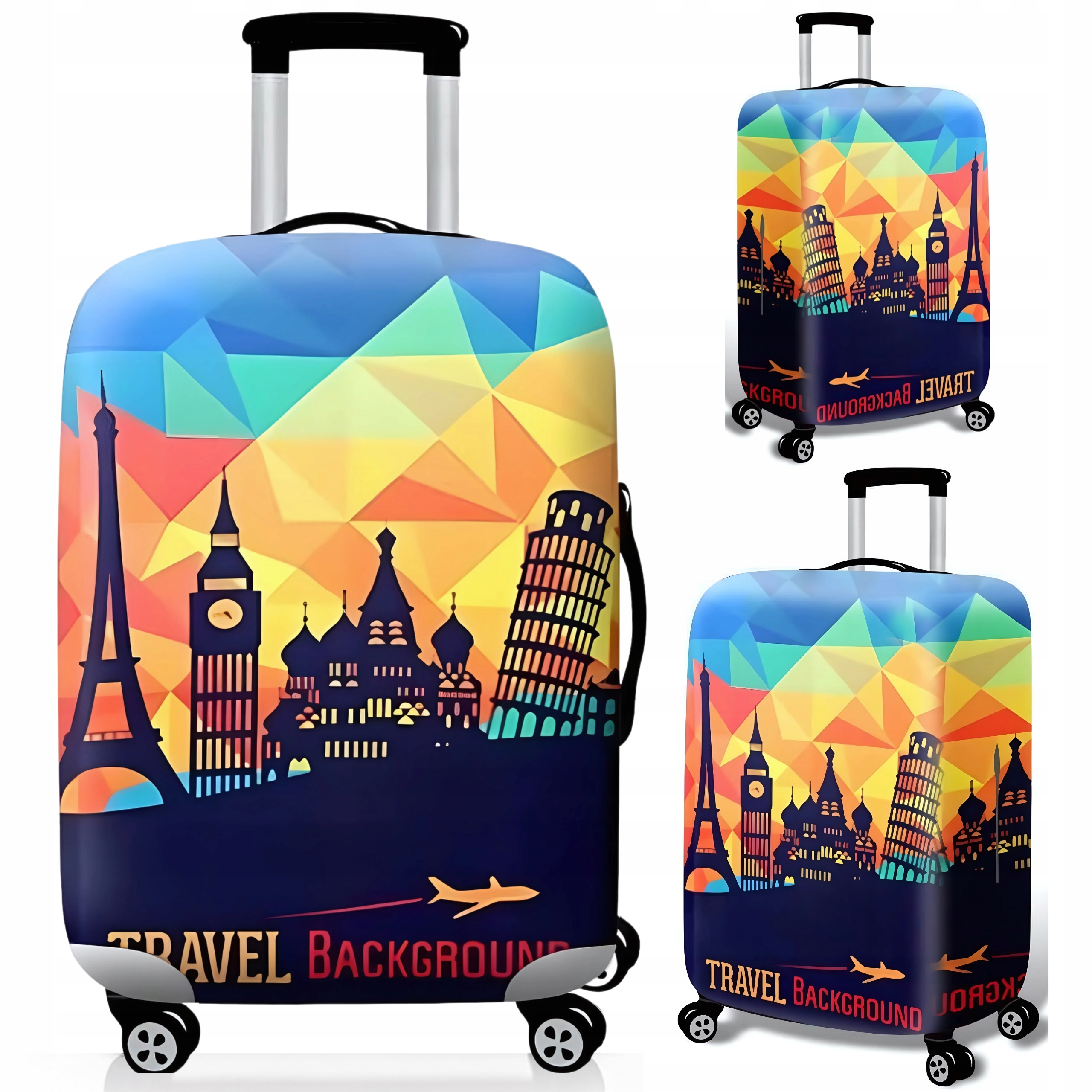 Pokrowiec Ochronny na Walizkę Podróżną Duża M Etui Bagaż 62x43x27 P8