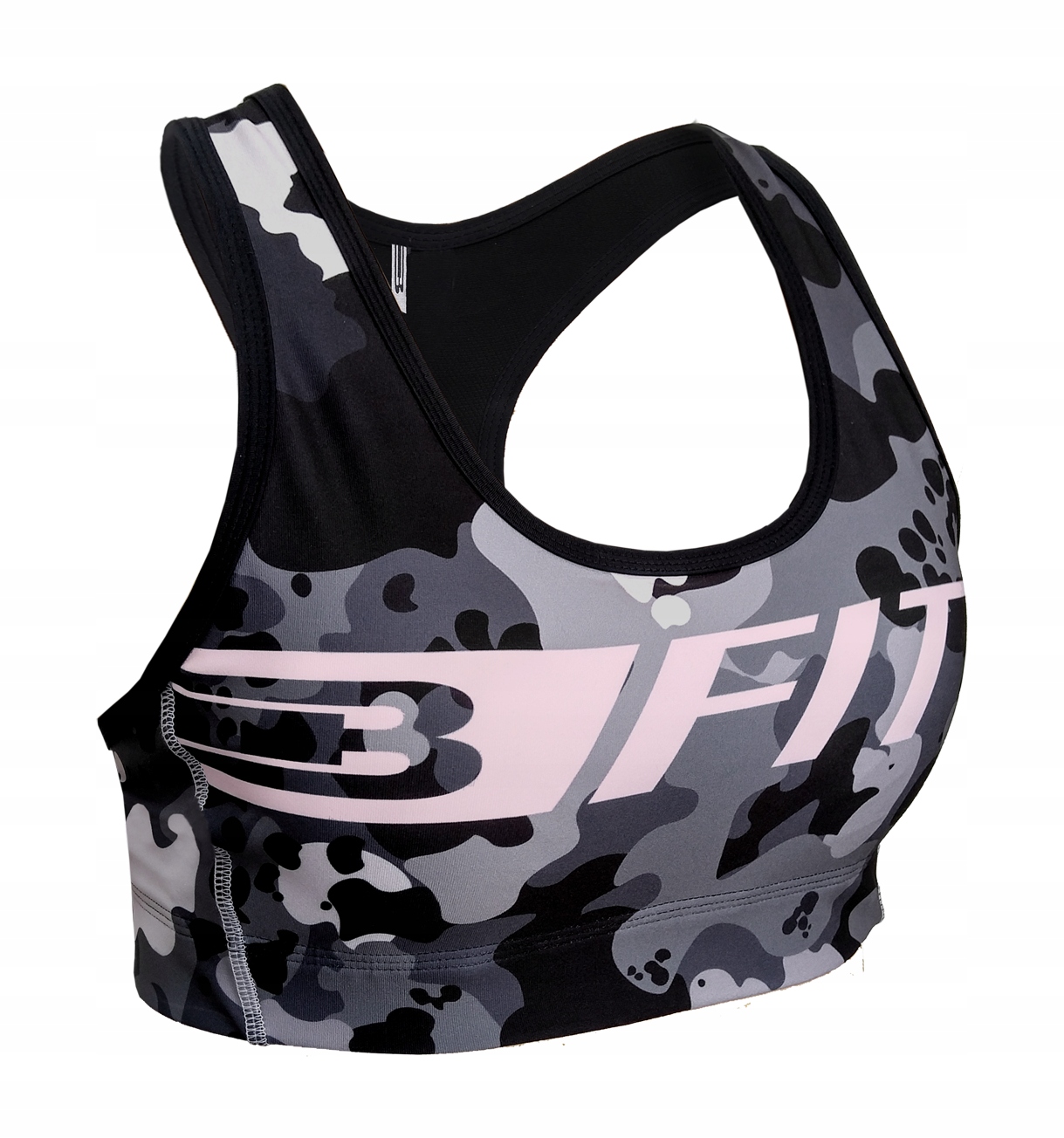 BERKNER dwustronny top sportowy CAMO pink r.L