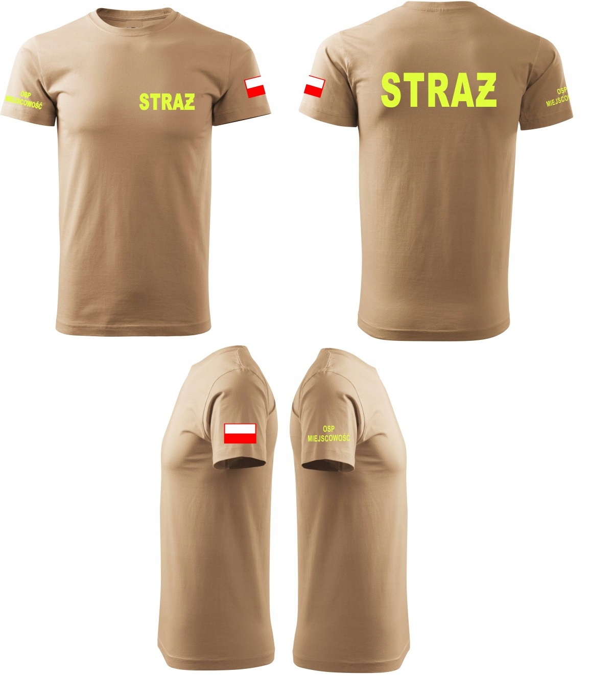 

Koszulka Piaskowa Strażacka Osp Straż Fluo M