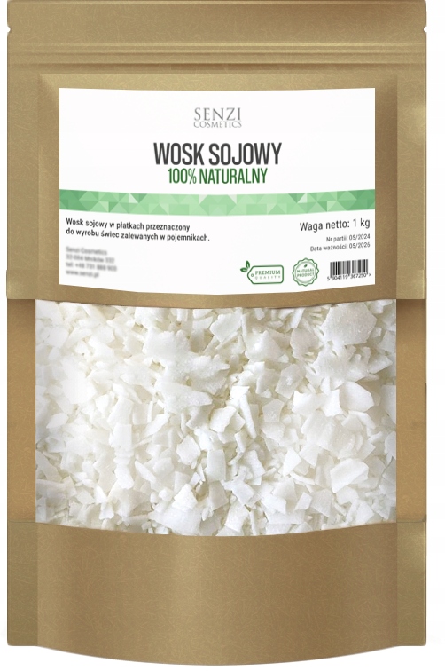 WOSK SOJOWY DO ŚWIEC 100% Naturalny NAJLEPSZA JAKOŚĆ ŚWIECE SOJOWE 5 kg EAN (GTIN) 5904119367250