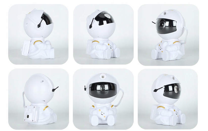 LAMPKA NOCNA LED PROJEKTOR GWIAZD NIEBA ASTRONAUTA Wysokość produktu 24.5 cm