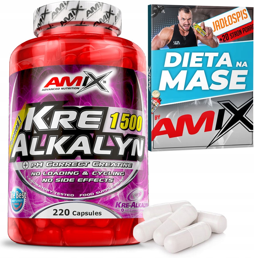 Kreatin Krealkalyn Certifikovaný Pufrovaný! Amix na svalovou hmotu +Dieta