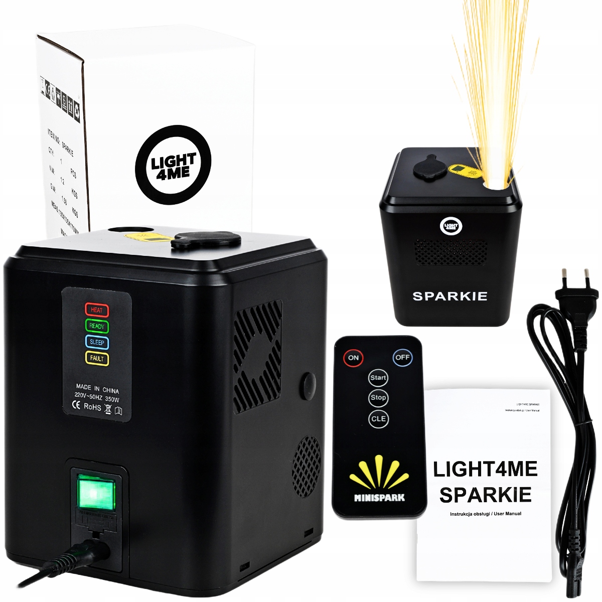 Wytwornica Iskier Zimnych Ogni 350W Pilot Wwysokość Wyrzutu Do 3.5 Metra