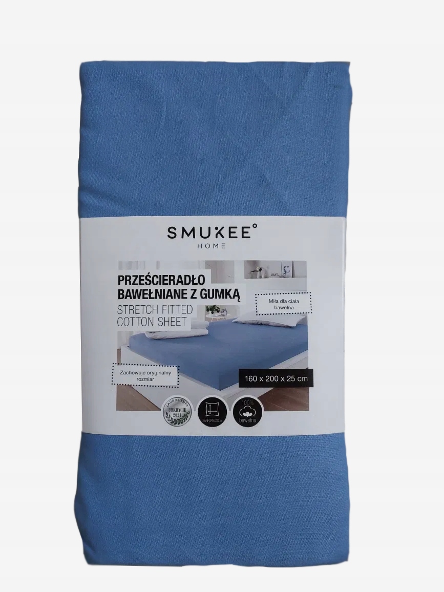 

Prześcieradło bawełniane z gumką Smukee 160x200