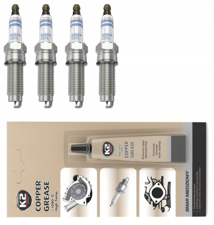 4× Swieca запалювання Bosch 0 242 135 559 + Мастило мідний K2 Мідь Змащувати 20 g
