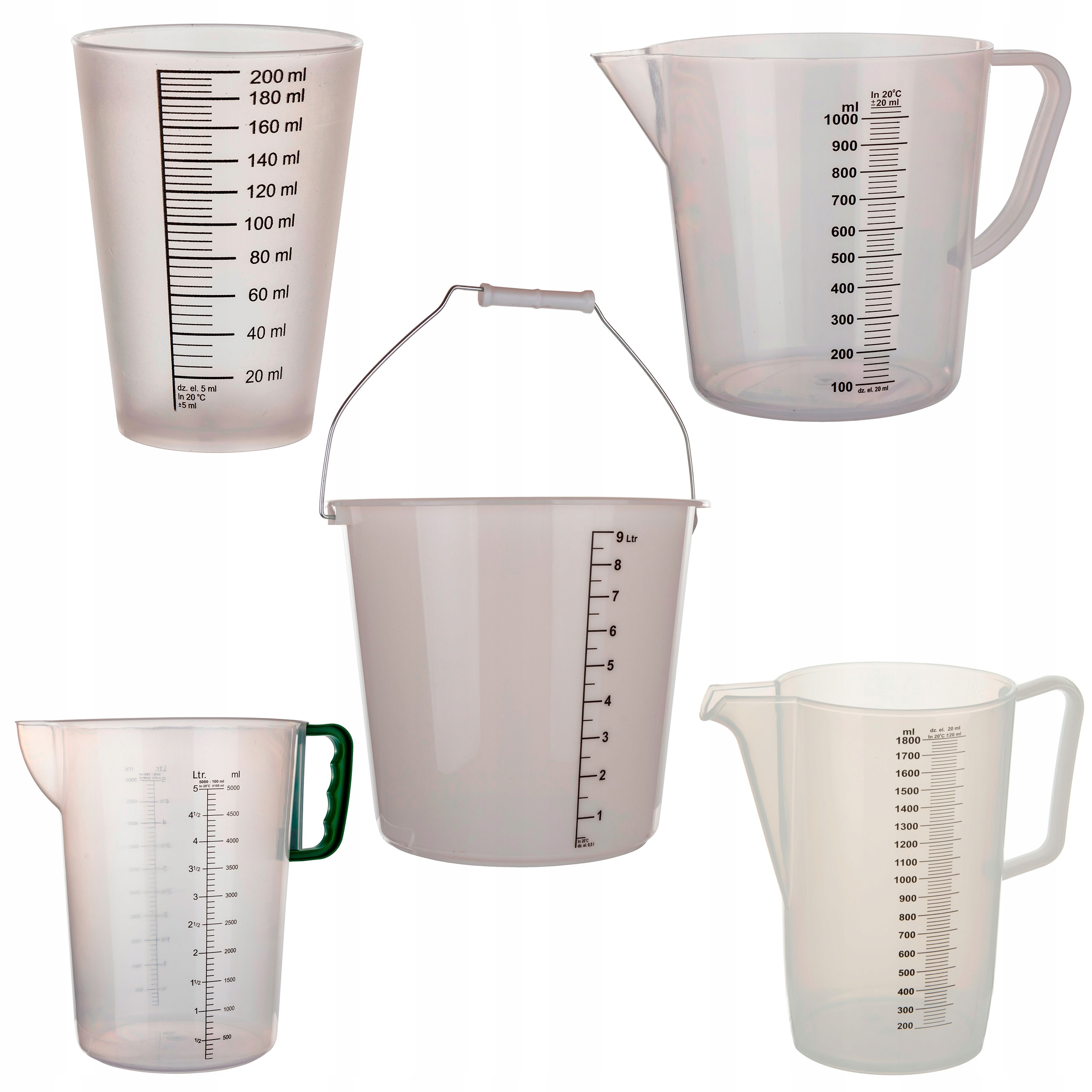 53860 - Набір контейнерів вимірювальні контейнери мірні чашки 5шт