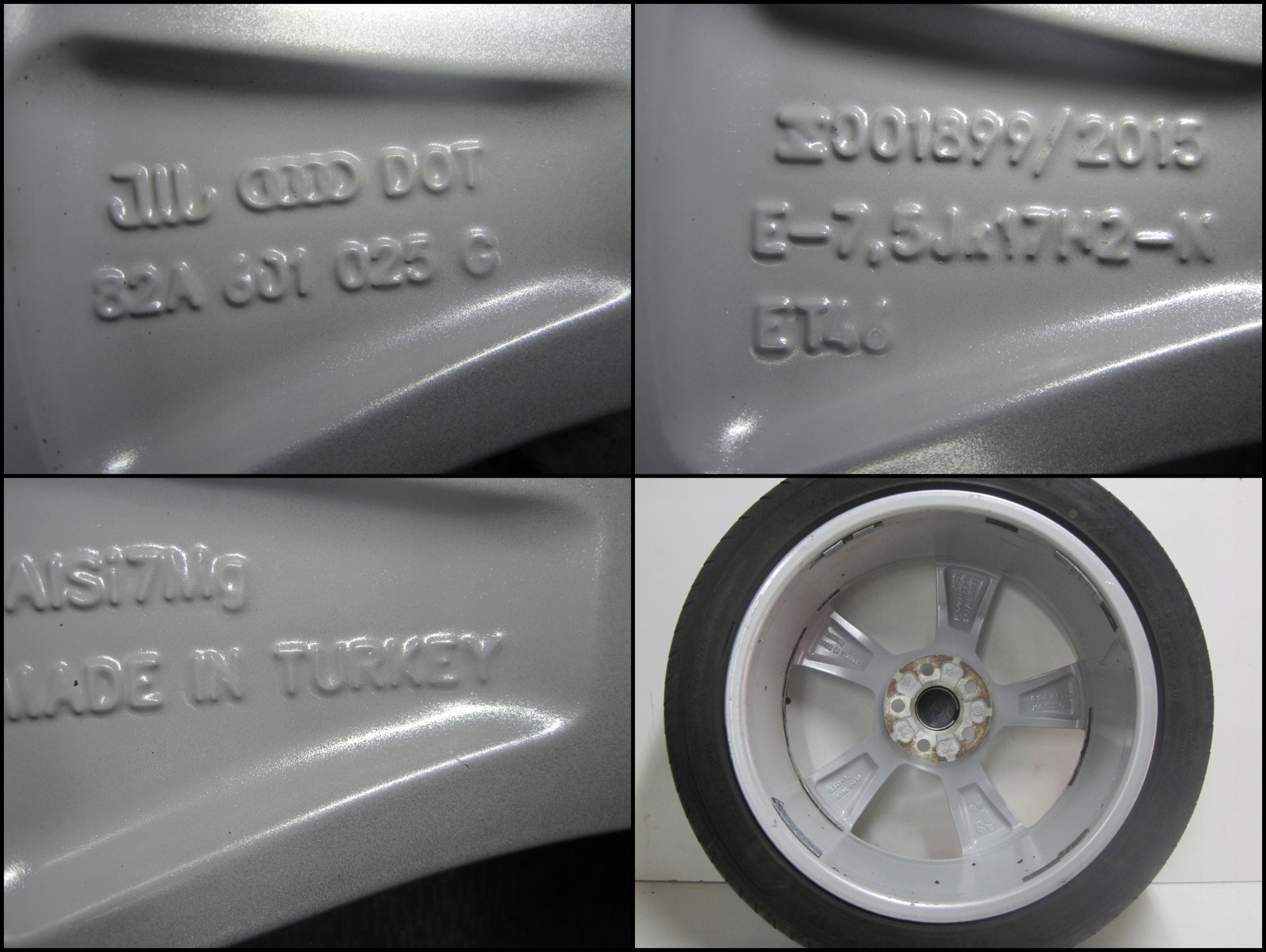 wheels discs tyres AUDI A1 82A 20r R17 -RYSY