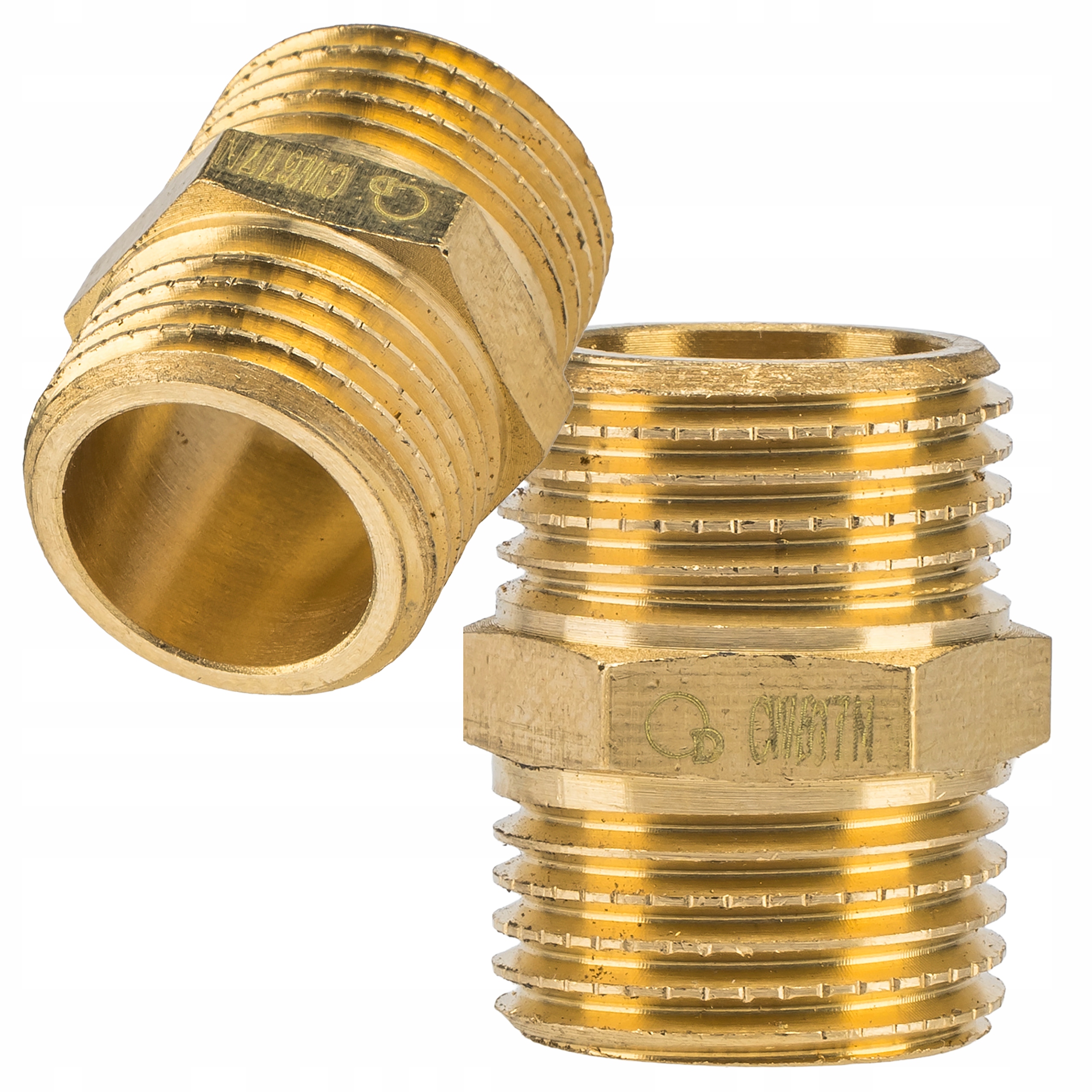 NYPEL MOSIĘŻNY ZŁĄCZKA MOSIĘŻNA RÓWNOPRZELOTOWY Ø 1/2'' CALA DN15 SOLIDNY