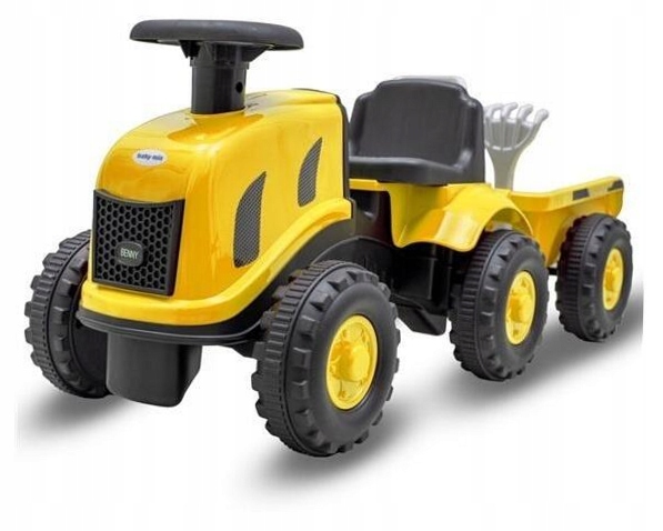 Jeździdełko traktor z przyczepą Benny żółty