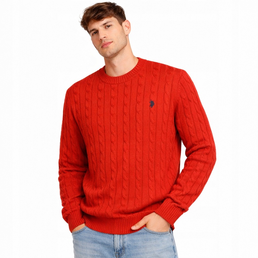 Pánský svetr U.s. Polo Assn. US42 173 005 000413 Červený XXL