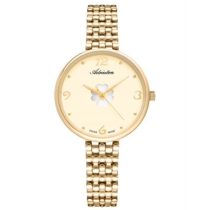 Adriatica dámské zlaté hodinky se zlatým ciferníkem Classic A3783.1171Q